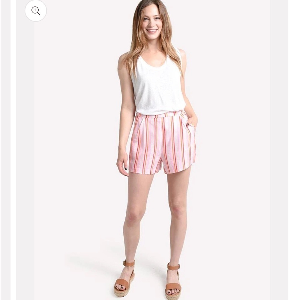 Lush Stripe Shorts - zip in back -Womens Size S